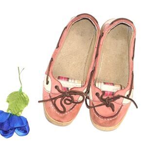 Sperry Angelfish Pink Boat Shoes/Loafers, 6